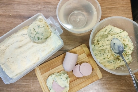 Картофельные зразы с колбасой