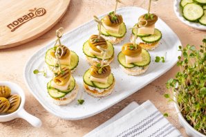 Канапе с огурцом и сыром Канапе с огурцом и сыром