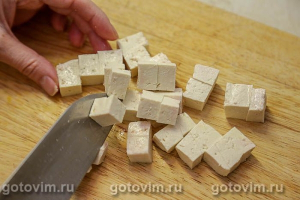 Салат из тофу с тыквой