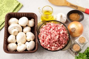 Говяжий фарш с грибами Говяжий фарш с грибами
