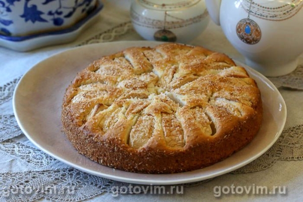 Кокосовый пирог с яблоками Кокосовый пирог с яблоками