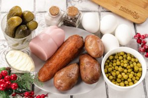 Салат "Оливье" на год Лошади