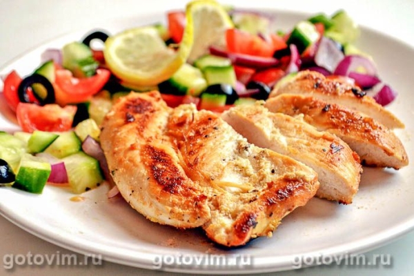 Куриная грудка с йогуртом и лимоном