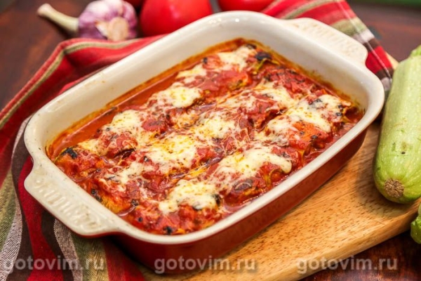 Рулетики из кабачков с мясом