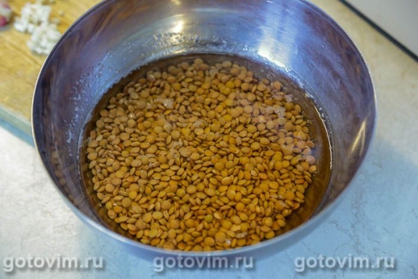 Овощи, запеченные с чечевицей