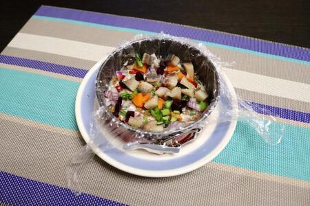 Закусочный торт-желе с селёдкой Закусочный торт-желе с селёдкой