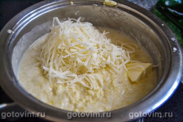 Пшённая каша с плавленым сыром и яйцом Пшённая каша с плавленым сыром и яйцом