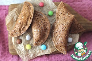 Шоколадные блинчики к чаю