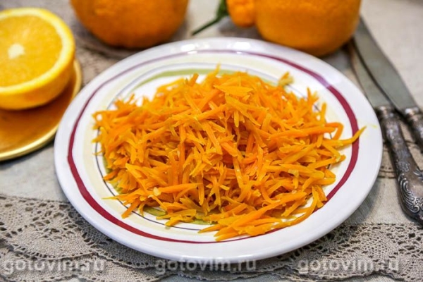 Морковь, жаренная с апельсином и имбирем Морковь, жаренная с апельсином и имбирем