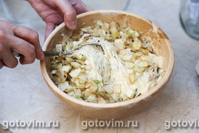 Закусочный кекс с капустой и беконом