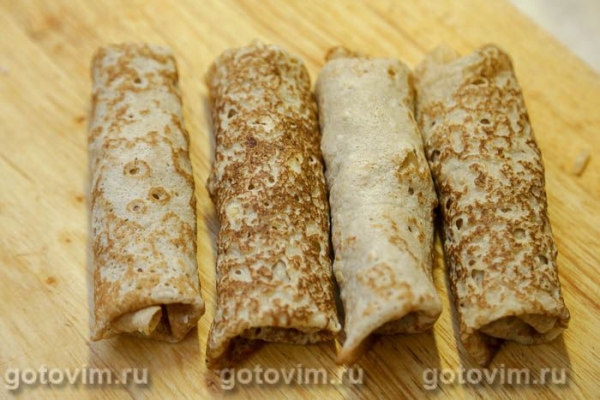 Блины, фаршированные квашеной капустой и яйцом Блины, фаршированные квашеной капустой и яйцом