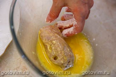 Куриные котлеты «Метропольки» с печеночным паштетом и беконом Куриные котлеты «Метропольки» с печеночным паштетом и беконом