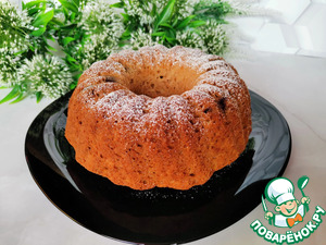 Яблочный кекс с черешней