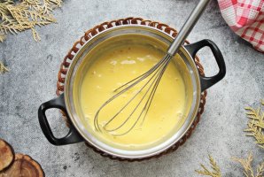 Молочный рождественский напиток из сырых яиц Молочный рождественский напиток из сырых яиц