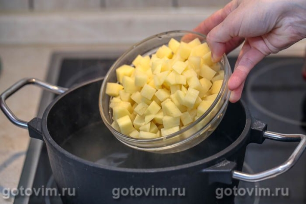 Постный борщ с фасолью