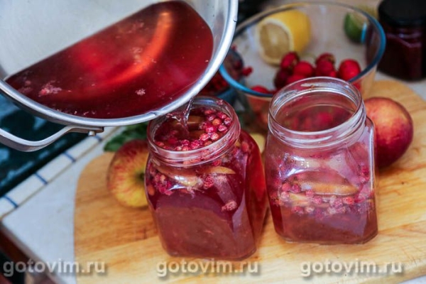Компот из земляники с яблоками на зиму Компот из земляники с яблоками на зиму