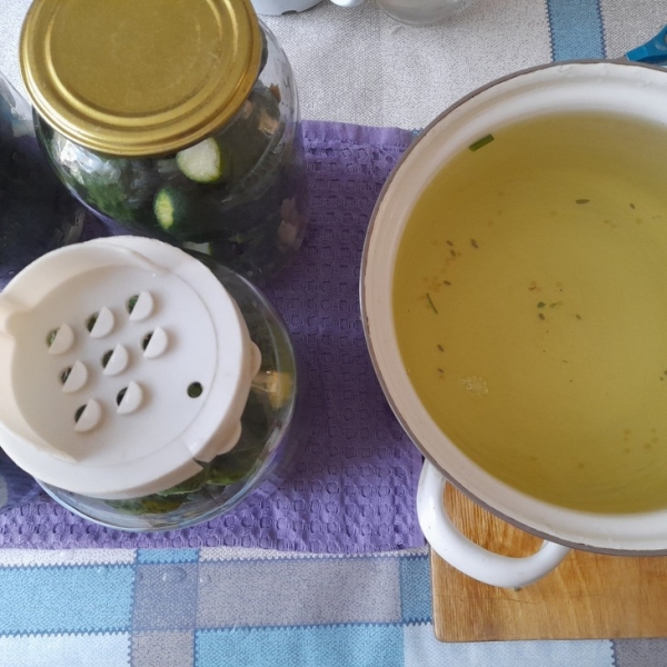 Маринованные огурцы с мятой Маринованные огурцы с мятой