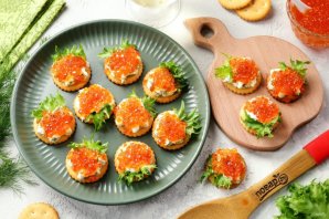 Канапе на крекерах Канапе на крекерах