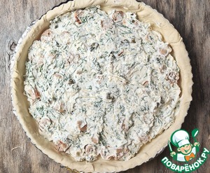 Пирог с колбасками и творожным сыром Пирог с колбасками и творожным сыром