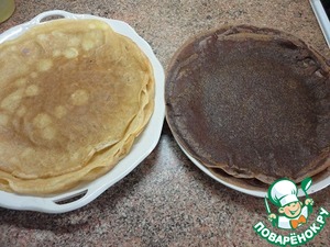 Ванильные блины с шоколадной начинкой