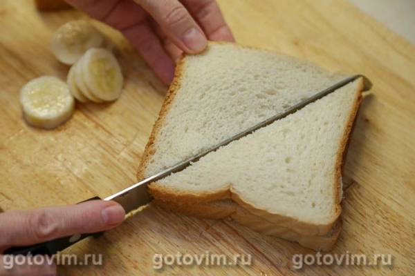 Сэндвич с бананом и мёдом