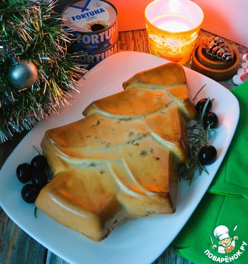 Заливной пирог с тунцом и жареным луком Заливной пирог с тунцом и жареным луком