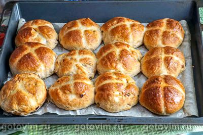Пасхальные крестовые булочки (Hot cross buns)
