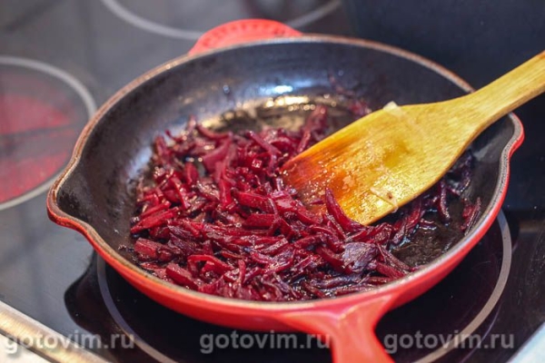 Постный борщ с фасолью