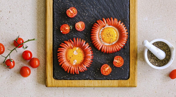 Ромашки из сосисок с яйцом, пошаговый рецепт с фото Ромашки из сосисок с яйцом, пошаговый рецепт с фото