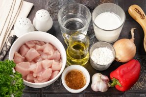 Фрикасе из курицы со сметаной Фрикасе из курицы со сметаной