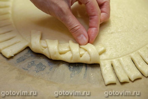 Открытый пирог с клюквой и яблоками Открытый пирог с клюквой и яблоками