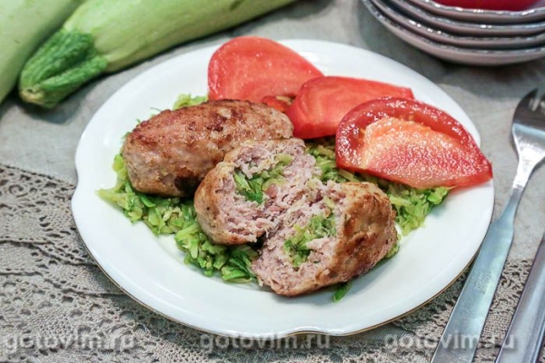 Мясные зразы с кабачками Мясные зразы с кабачками