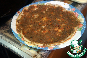 Блинный пирог с грибами