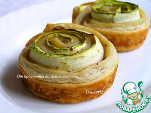 Закусочные булочки "Кабачковые розы"