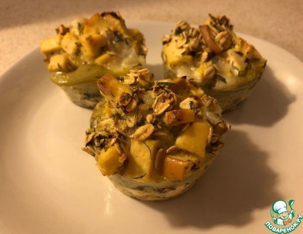 Закусочные кексы с яблоком и тофу