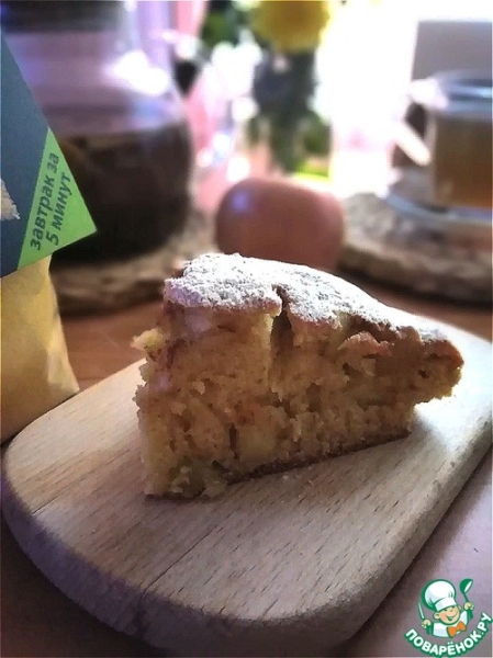 Заливной яблочный пирог с кукурузной полентой Заливной яблочный пирог с кукурузной полентой