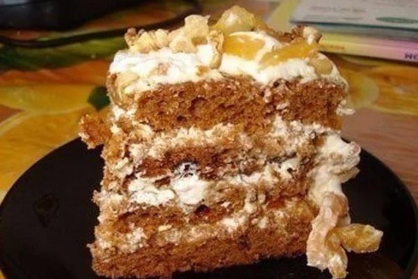 Домашний торт «Трухлявый пень» на кефире Домашний торт «Трухлявый пень» на кефире