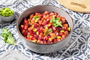Винегрет с бобами эдамаме Винегрет с бобами эдамаме