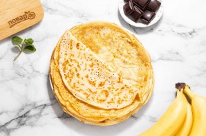 Блины с шоколадом и бананом