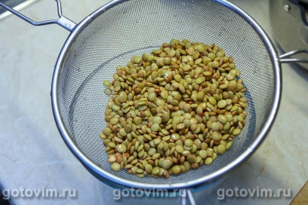 Мясной суп минестроне с чечевицей