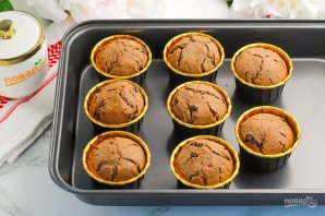 Шоколадные маффины с шоколадной крошкой Шоколадные маффины с шоколадной крошкой