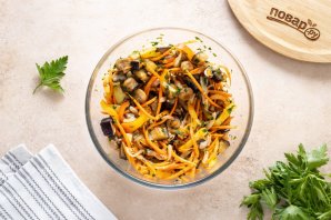 Баклажаны по-корейски с грибами Баклажаны по-корейски с грибами