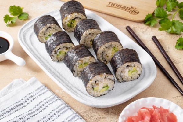 Роллы с бурым рисом Роллы с бурым рисом