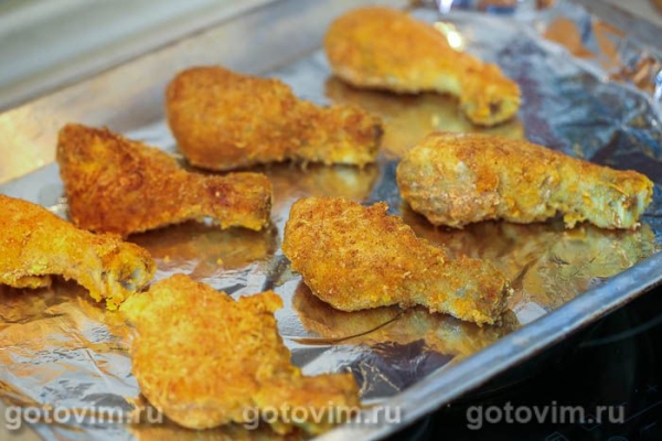 Куриные ножки в хрустящей сырной панировке Куриные ножки в хрустящей сырной панировке