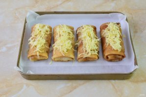 Блинчики с курицей и сыром Блинчики с курицей и сыром