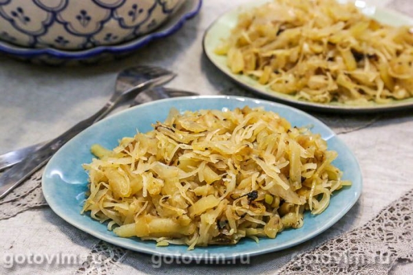 Картофель, жаренный с капустой Картофель, жаренный с капустой