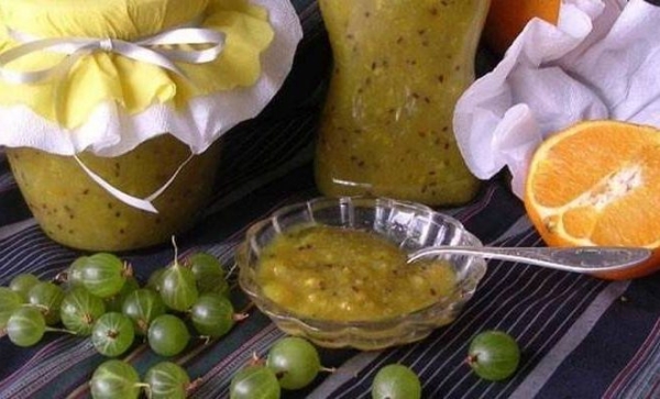 Быстрое варенье из крыжовника с апельсинами без варки Быстрое варенье из крыжовника с апельсинами без варки