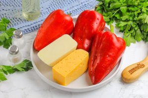 Красный перец с сыром Красный перец с сыром