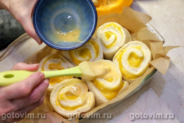 Синнабоны с заварным тыквенным кремом