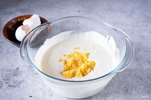 Творожная запеканка с кукурузной крупой Творожная запеканка с кукурузной крупой